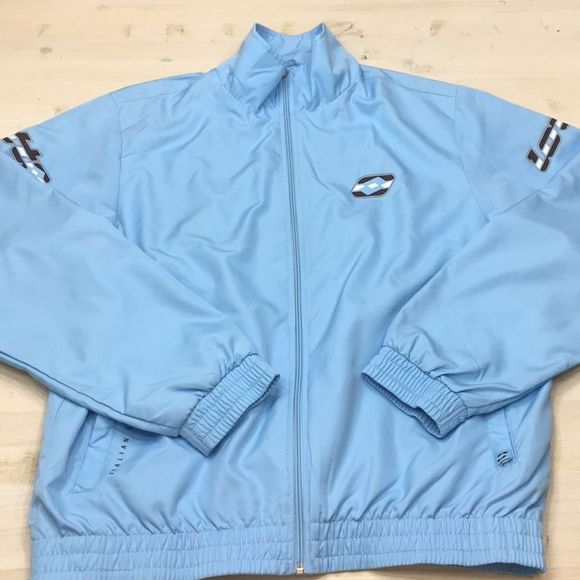 Lotto logo water resistant windbreaker sz L